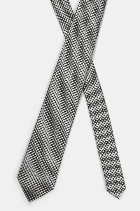 Jacquard Tie 7 cm Gray