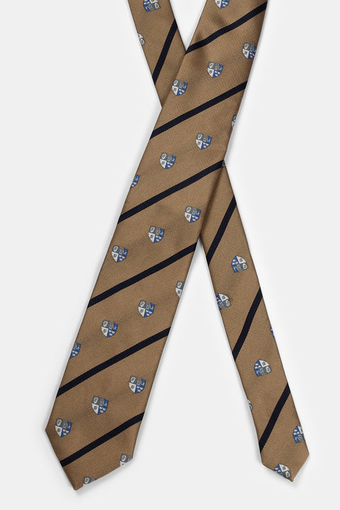 Stripe Tie 7 cm Beige