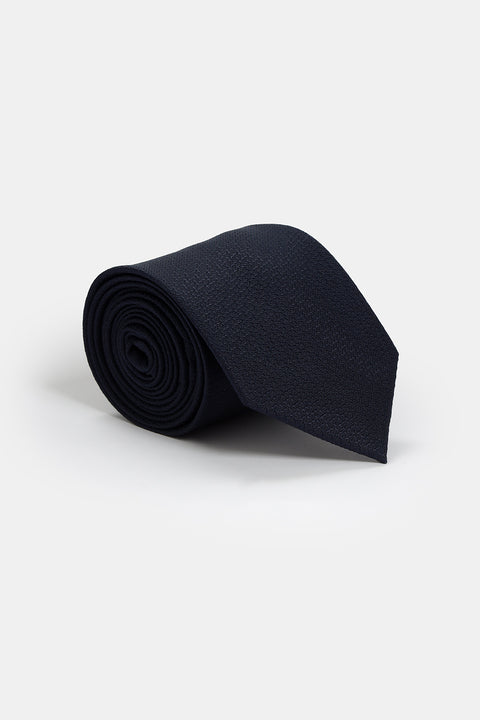 Jacquard Tie 7 cm Dark Blue