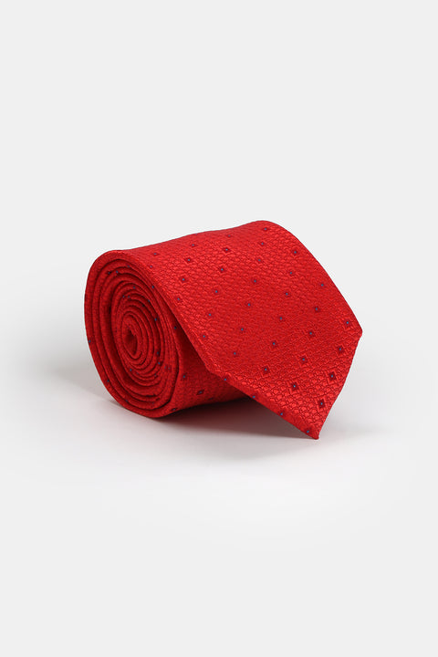 Jacquard Tie 7 cm Red