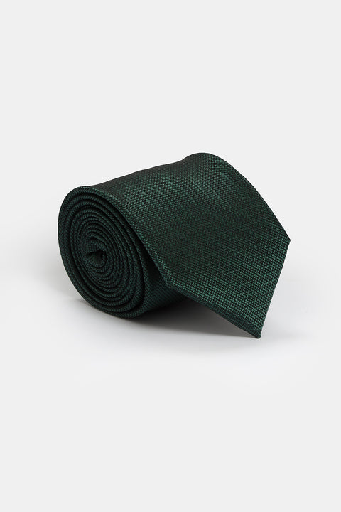 Jacquard Tie 7 cm Green