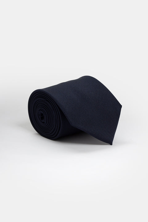 Jacquard Tie 7 cm Dark Blue