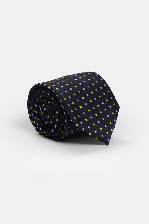 Jacquard Tie 7 cm Dark Blue