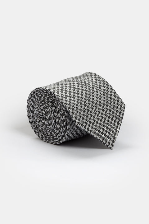 Jacquard Tie 7 cm Gray