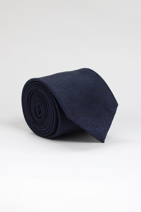 Jacquard Tie 7 cm Dark Blue