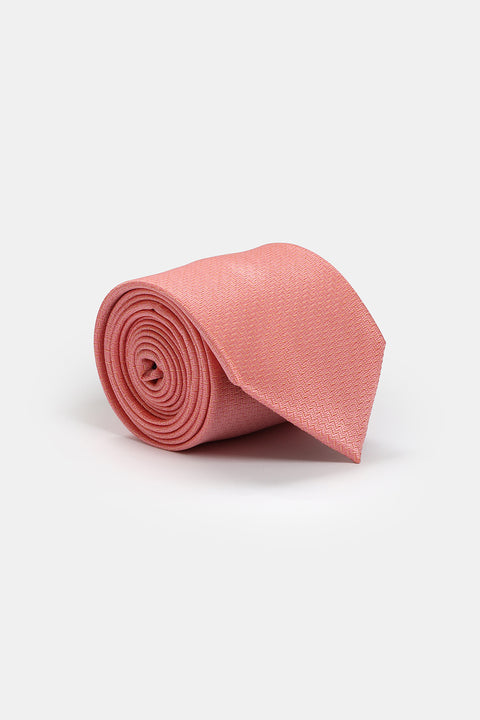 Jacquard Tie 7 cm Pink