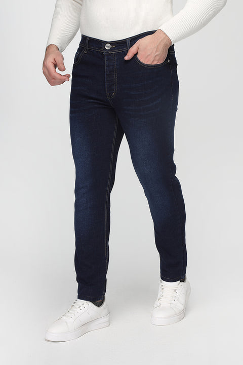 Slim Fit Trousers Jeans Dark Blue