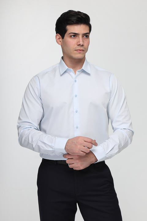 Classic Shirt Slim Fit 100% Cotton Light Blue