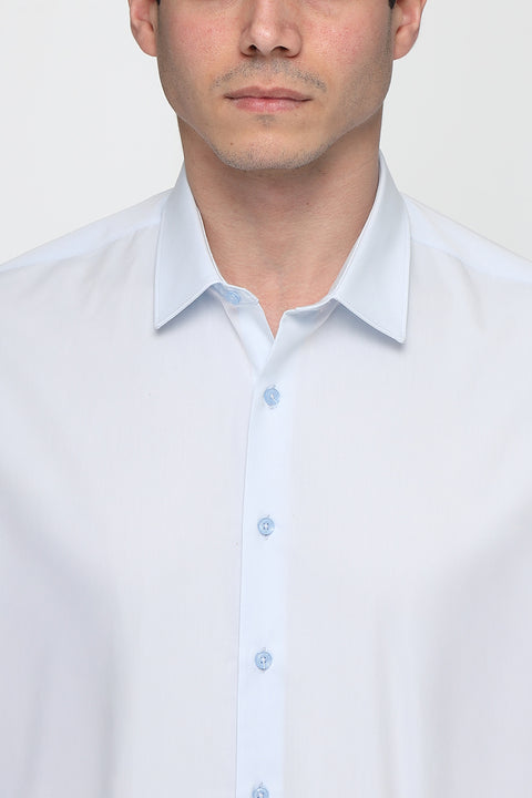 Classic Shirt Slim Fit 100% Cotton Light Blue