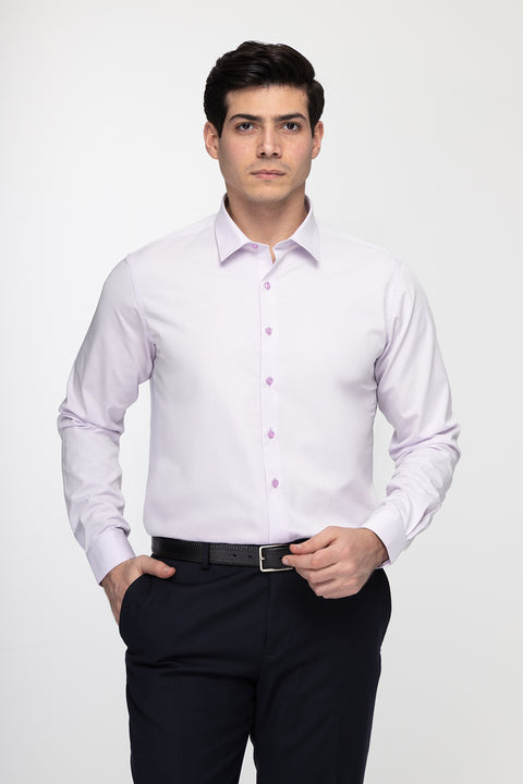 Classic Shirt Slim Fit 100% Cotton Purple