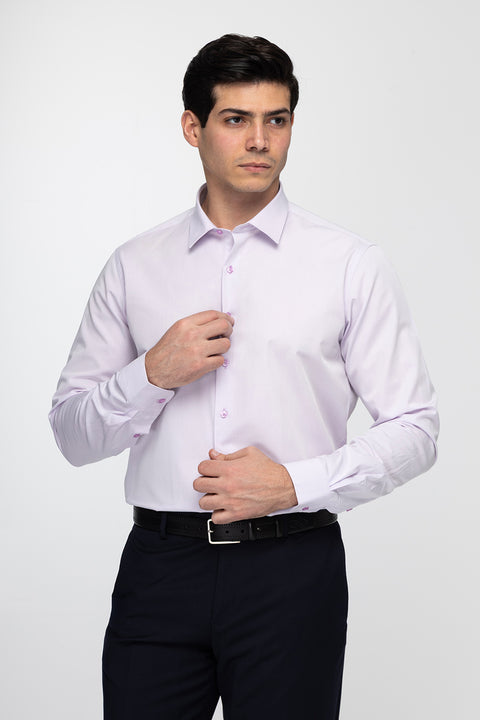 Classic Shirt Slim Fit 100% Cotton Purple