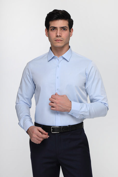 Classic Shirt Slim Fit 100% Cotton Light Blue