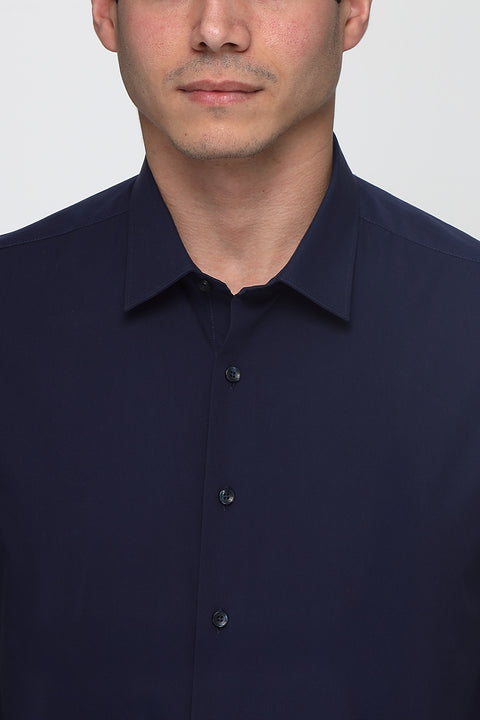 Classic Shirt Slim Fit 100% Cotton Dark Blue