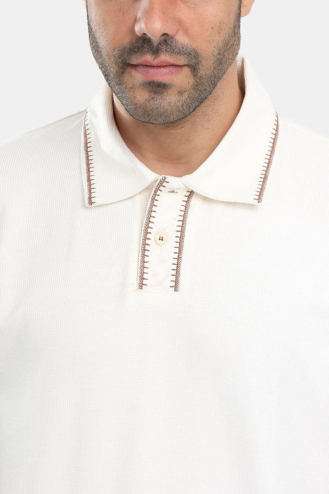 Polo Shirt Relax Fit Off White
