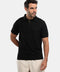 Polo Shirt Regular Fit Knitted Black