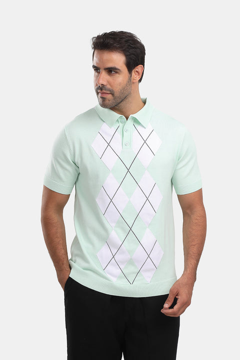 Polo Shirt Regular Fit Knitted Light Green