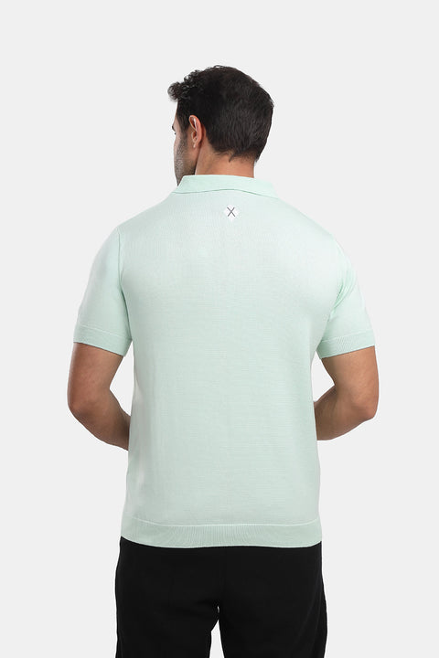 Polo Shirt Regular Fit Knitted Light Green