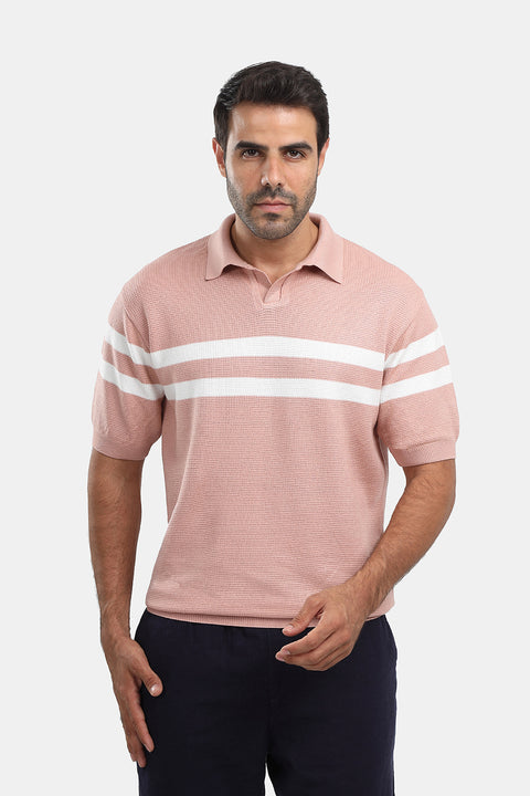 Polo Shirt Regular Fit Knitted Orange