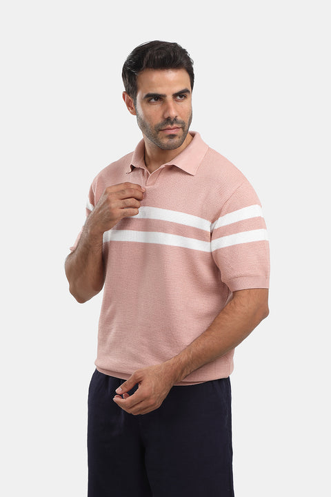 Polo Shirt Regular Fit Knitted Orange