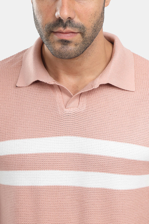 Polo Shirt Regular Fit Knitted Orange