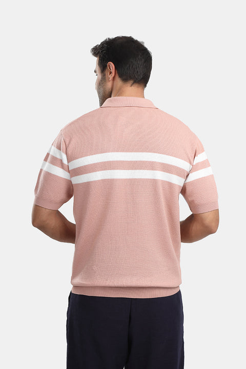 Polo Shirt Regular Fit Knitted Orange