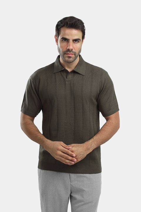 Polo Shirt Regular Fit Knitted Green