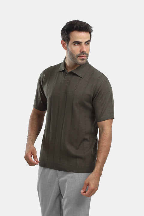 Polo Shirt Regular Fit Knitted Green