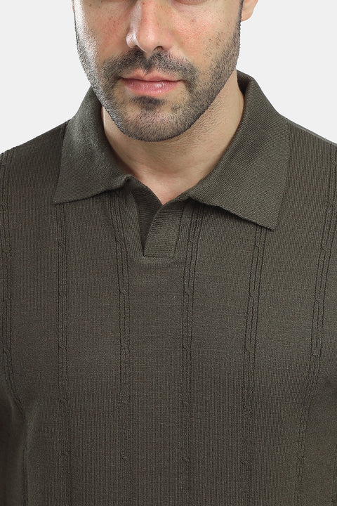 Polo Shirt Regular Fit Knitted Green