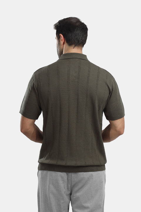 Polo Shirt Regular Fit Knitted Green