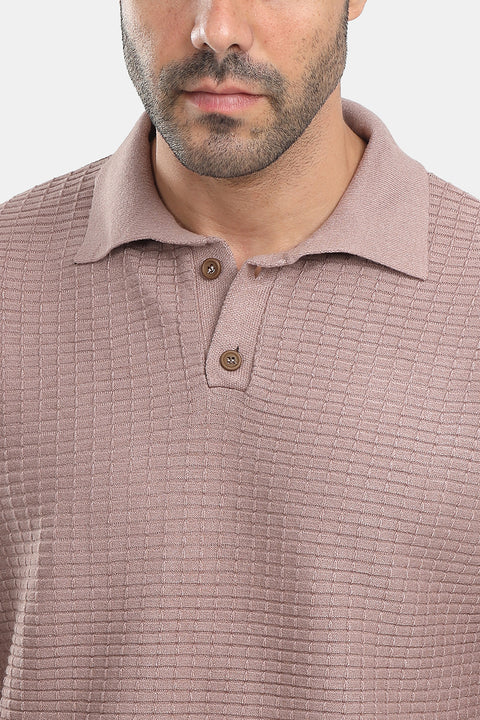 Polo Shirt Regular Fit Knitted Beige