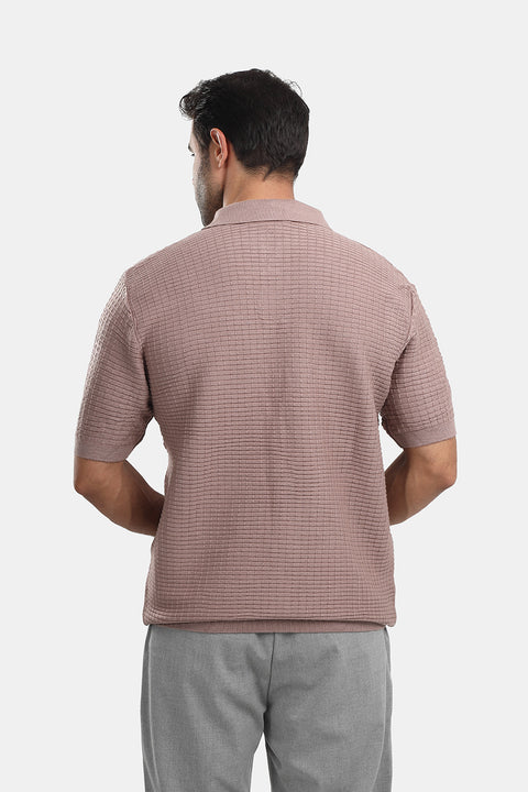 Polo Shirt Regular Fit Knitted Beige