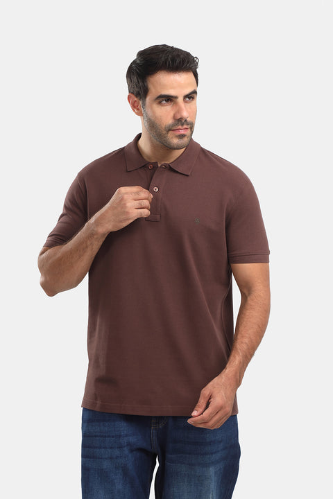 Polo Shirt Regular Fit Dark Brown