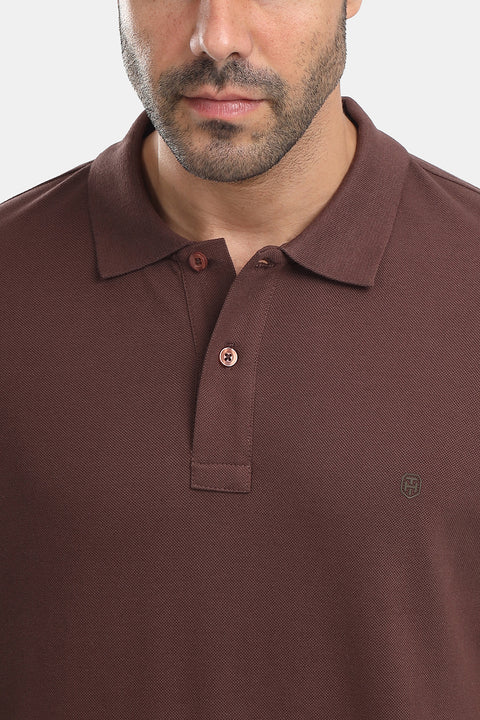 Polo Shirt Regular Fit Dark Brown