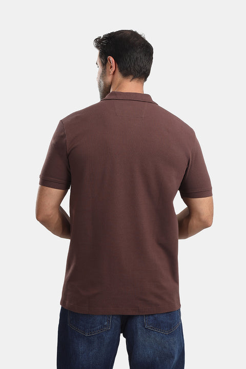 Polo Shirt Regular Fit Dark Brown