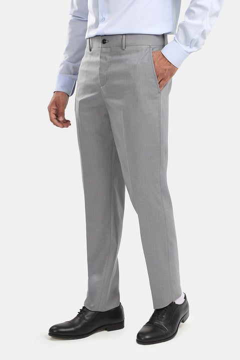 Slim Straight Fit Classic Pants Gray