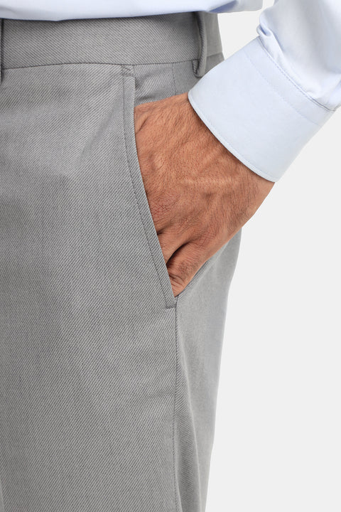 Slim Straight Fit Classic Pants Gray