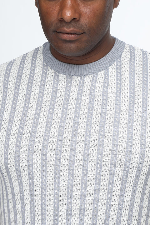 Regular Fit T-Shirt Knitted Gray