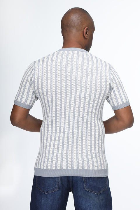 Regular Fit T-Shirt Knitted Gray