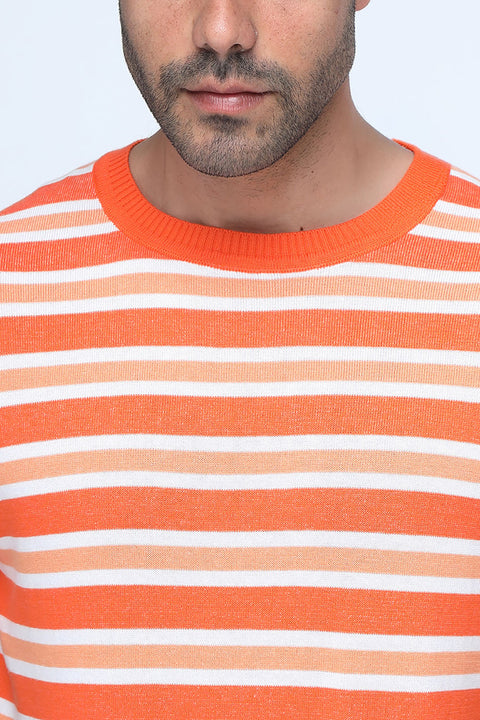 Regular Fit T-Shirt Knitted Orange