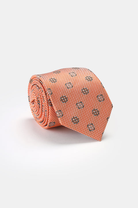 Jacquard Tie 6 cm Orange