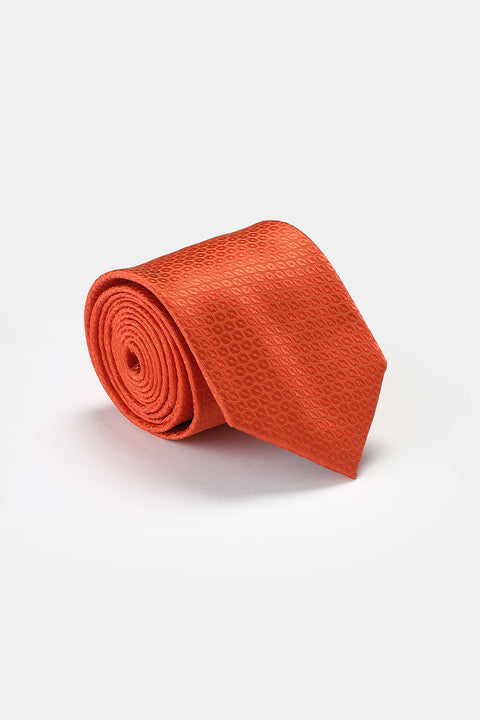 Jacquard Tie 6 cm Orange