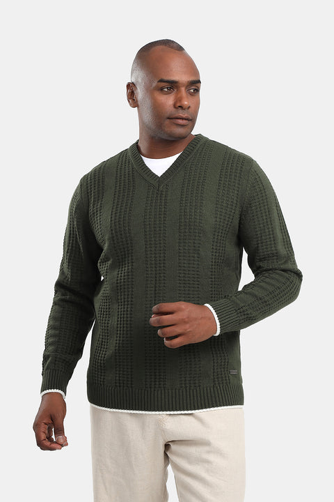 Regular Fit Pullover V Brown