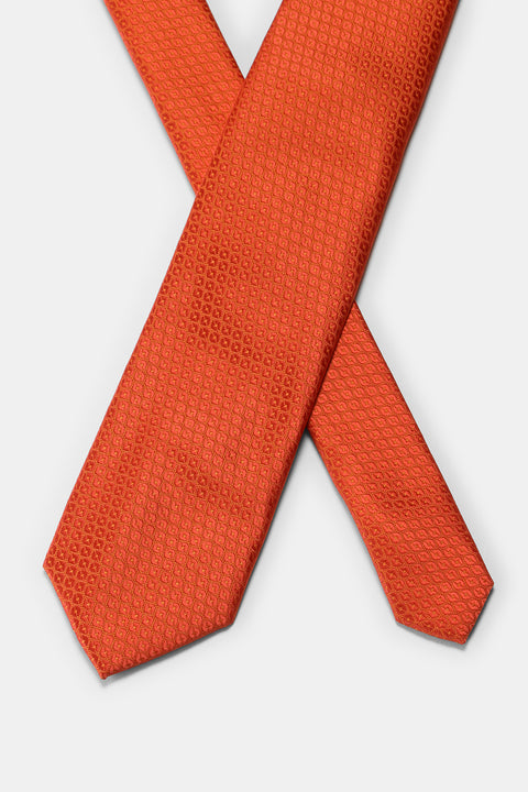 Jacquard Tie 6 cm Orange