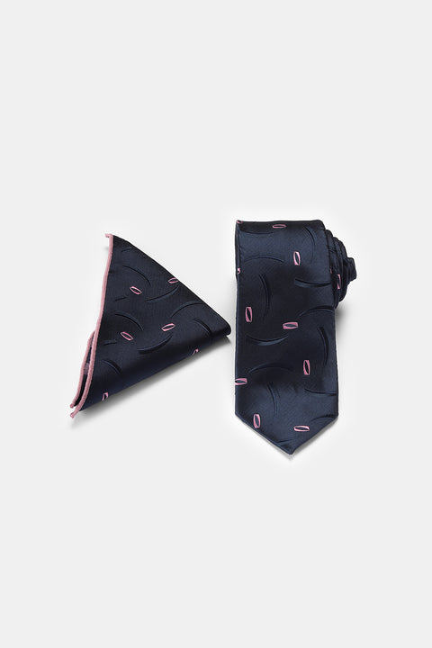 Jacquard Tie 6 cm Dark Blue