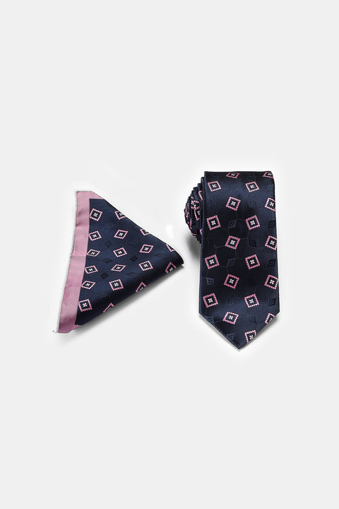 Jacquard Tie 6 cm Dark Blue