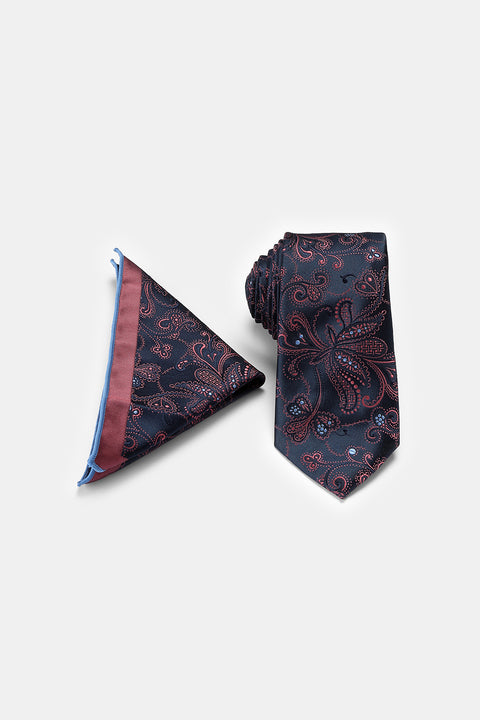 Jacquard Tie 6 cm Dark Blue