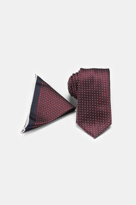 Jacquard Tie 6 cm Maroon