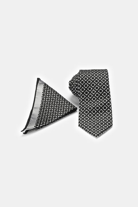 Jacquard Tie 6 cm Black