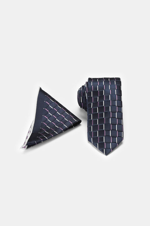 Jacquard Tie 6 cm Dark Blue