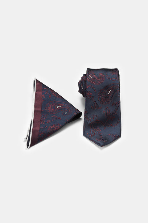 Jacquard Tie 6 cm Dark Blue